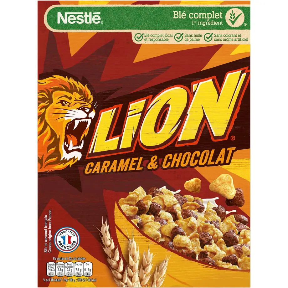 LION - Céréales au caramel et chocolat 400g